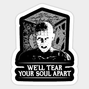 HELLRAISER PINHEAD WE'LL TEAR YOUR SOUL APART HORROR Sticker